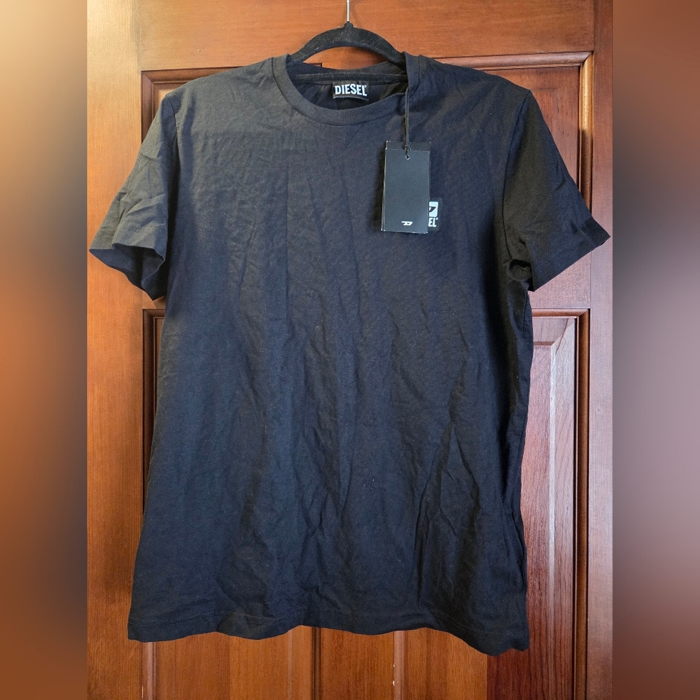 Diesel Black Short Sleeve Crewneck T-Shirt Diegos K-30 Medium M